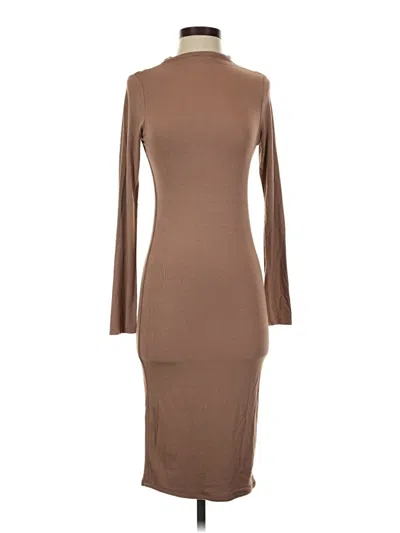 Pre-owned Naked Wardrobe Casual Dress In Brown
