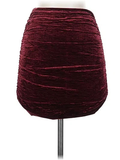 Pre-owned Naked Wardrobe Casual Skirt In Burgundy