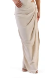 Naked Wardrobe Chic High Waist Maxi Skirt In Cream