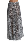 Naked Wardrobe Chiffon A-line Maxi Skirt In Multi