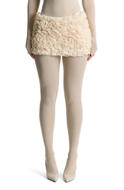 Naked Wardrobe Chiffon Skort In Creme