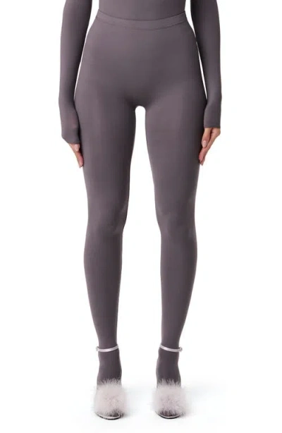 Naked Wardrobe Closed Toe Leggings In Gray