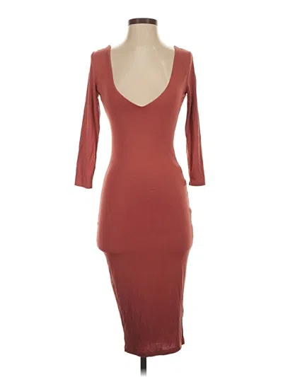 Pre-owned Naked Wardrobe Cocktail Dress In Burgundy