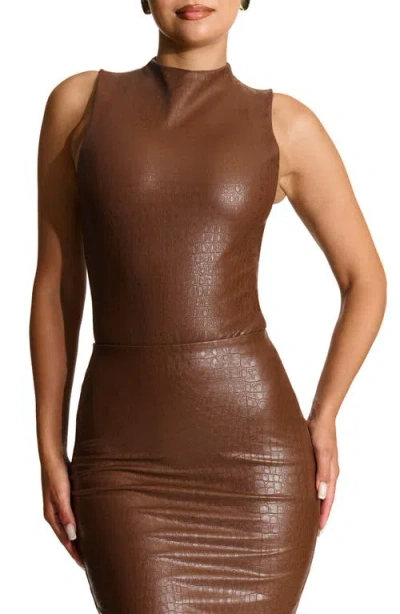 naked wardrobe faux leather dress Naked Wardrobe Too Hot Faux Leather Minidress