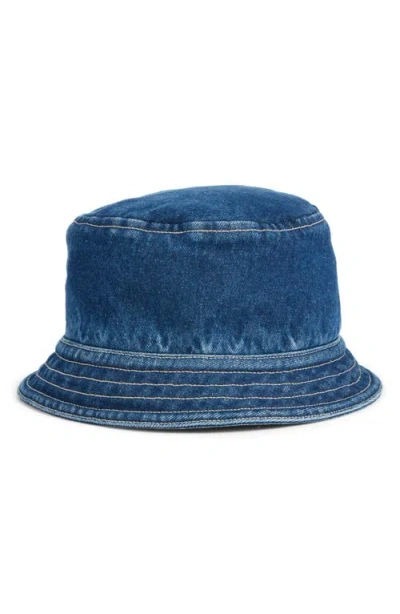 Naked Wardrobe Denim Bucket Hat In Medium Wash