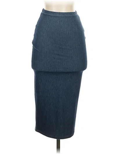 Pre-owned Naked Wardrobe Denim Skirt In Blue