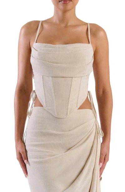 Naked Wardrobe Dream Corset Top In Cream