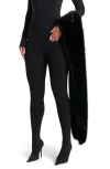 Naked Wardrobe Faux Fur Shawl In Black