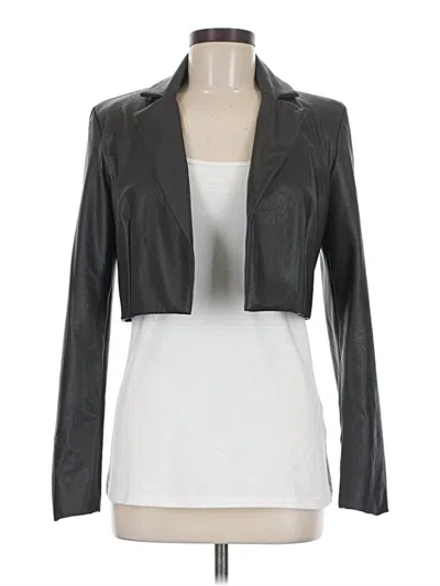 Pre-owned Naked Wardrobe Faux Leather Jacket In Gray