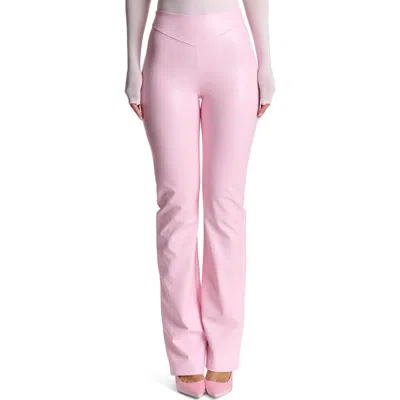 Naked Wardrobe Faux The Love Of Bootcut Pants In Pink
