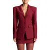 Naked Wardrobe Fitted Blazer In Cabernet