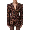 Naked Wardrobe Fitted Blazer In Leopard