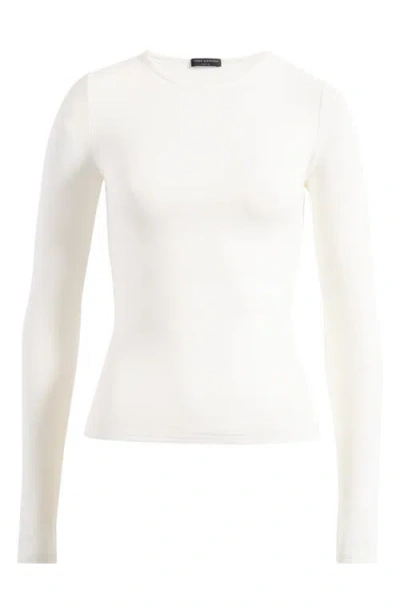 Naked Wardrobe Flat Binding Long Sleeve T-shirt In White