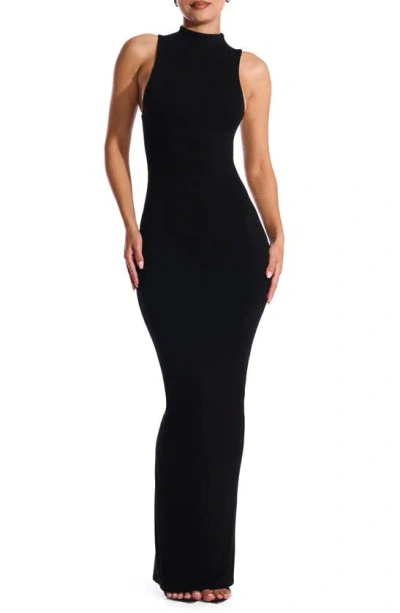 Naked Wardrobe Funnel Neck Body-con Dress In Black