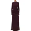 Naked Wardrobe Funnel Neck Long Sleeve Dress In Purple