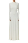 Naked Wardrobe Funnel Neck Long Sleeve Dress In White