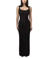 Naked Wardrobe Knit Open Back Maxi Dress In Black