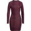 Naked Wardrobe Leopard Print Long Sleeve Body-con Minidress In Multi