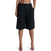 Naked Wardrobe Linen Suiting Shorts In Black