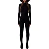 Naked Wardrobe Long Sleeve Closed Toe Jumpsuit In Black