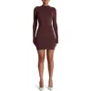 Naked Wardrobe Leopard Print Long Sleeve Body-con Minidress