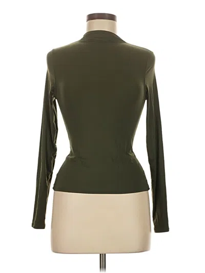 Pre-owned Naked Wardrobe Long Sleeve Top Green Turtleneck Tops