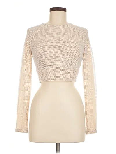 Pre-owned Naked Wardrobe Long Sleeve Top Ivory Turtleneck Tops In White