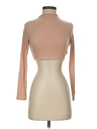 Pre-owned Naked Wardrobe Long Sleeve Top Tan Turtleneck Tops