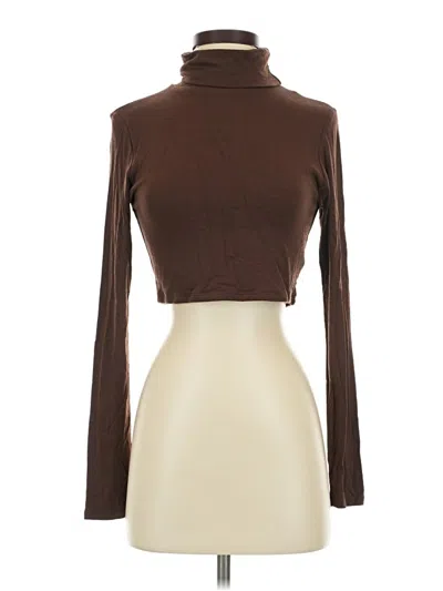 Pre-owned Naked Wardrobe Long Sleeve Turtleneck In Brown