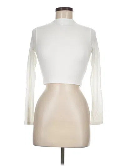 Pre-owned Naked Wardrobe Long Sleeve Turtleneck In Ivory