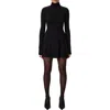 Naked Wardrobe Long Sleeve Turtleneck Minidress In Black