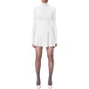 Naked Wardrobe Long Sleeve Turtleneck Minidress In Neutral