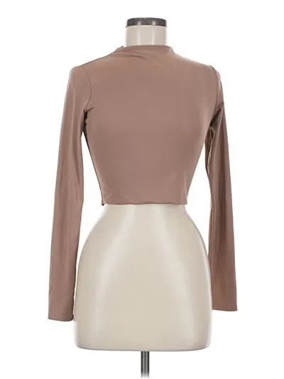 Pre-owned Naked Wardrobe Long Sleeve Turtleneck In Tan