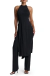 Naked Wardrobe Longline Halter Tunic In Black
