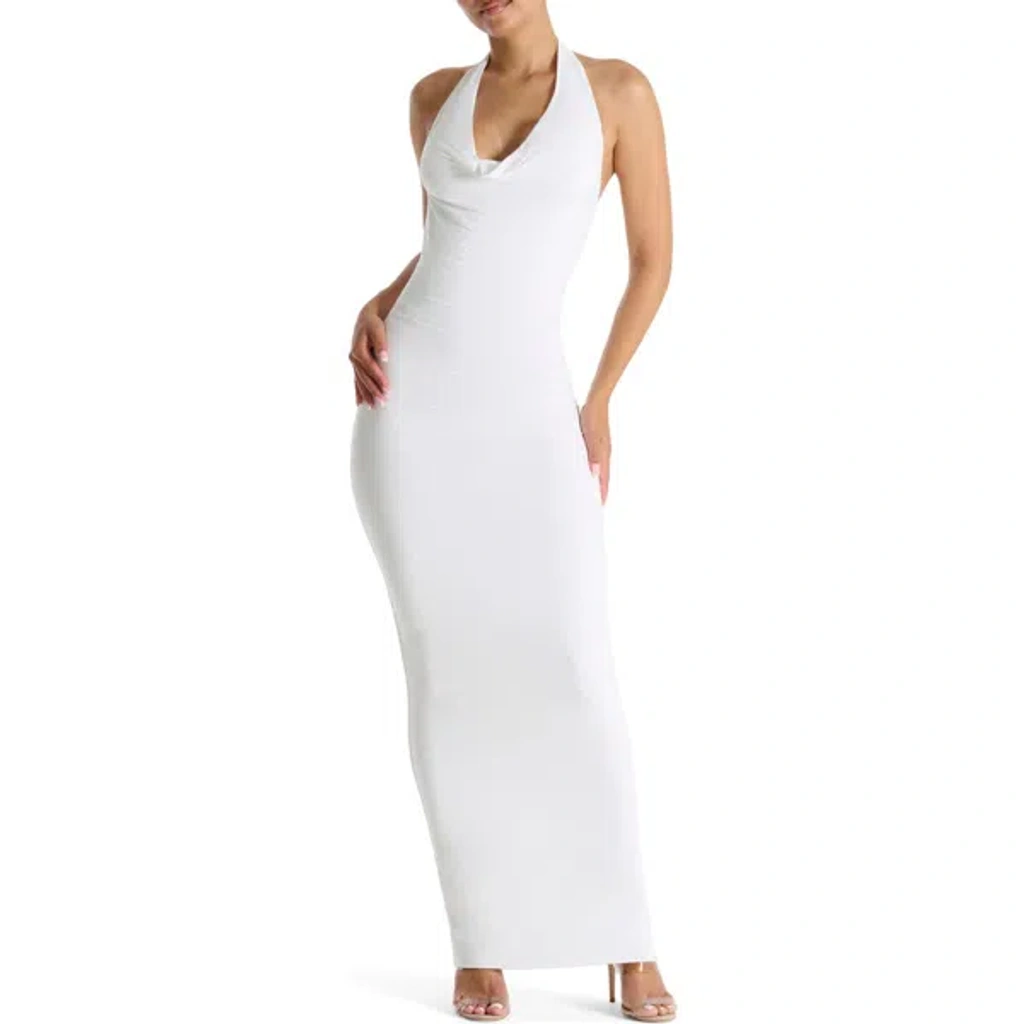 black one shoulder jersey dress Twisted jersey dress– Róhe
