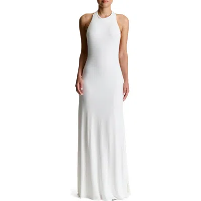 Naked Wardrobe Maxi Halter Dress In White