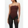 Naked Wardrobe Meant Tube Bodysuit In Brown