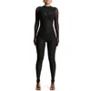 Naked Wardrobe Mesh Toe Loop Jumpsuit In Black