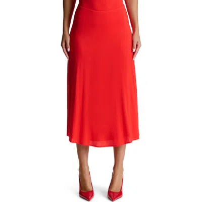Naked Wardrobe Midi Circle Skirt In Red