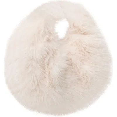 Naked Wardrobe Mini Faux Fur Bag In Neutral