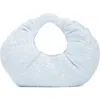 Naked Wardrobe Mini Sequin Top Handle Bag In Blue