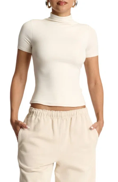 Naked Wardrobe Mock Neck Top In Cream