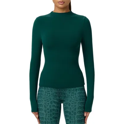 Naked Wardrobe Mock Neck Top In Green