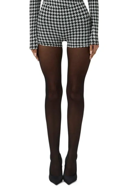 Naked Wardrobe Naked Houndstooth Check Hot Shorts In Multi