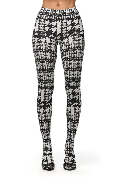 Naked Wardrobe Naked Print Closed-toe Leggings In Black