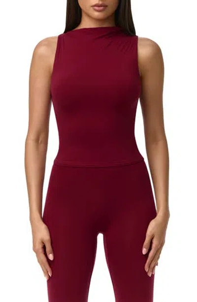 Naked Wardrobe Naked Sleeveless Top In Burgundy
