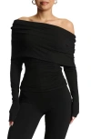 Naked Wardrobe Off The Shoulder Top In Black