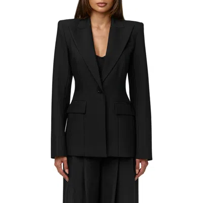 Naked Wardrobe One-button Blazer In Black