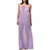 Naked Wardrobe Open Back Plissé Maxi Sundress In Purple