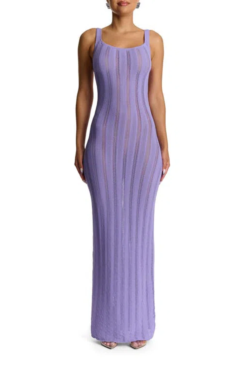 naked wardrobe purple dress Naked Wardrobe Smooth Maxi Dress in Purple